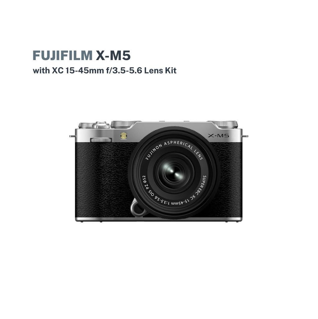 Fujifilm X-M5 with XC 15-45mm f/3.5-5.6 Lens Kit (Black)