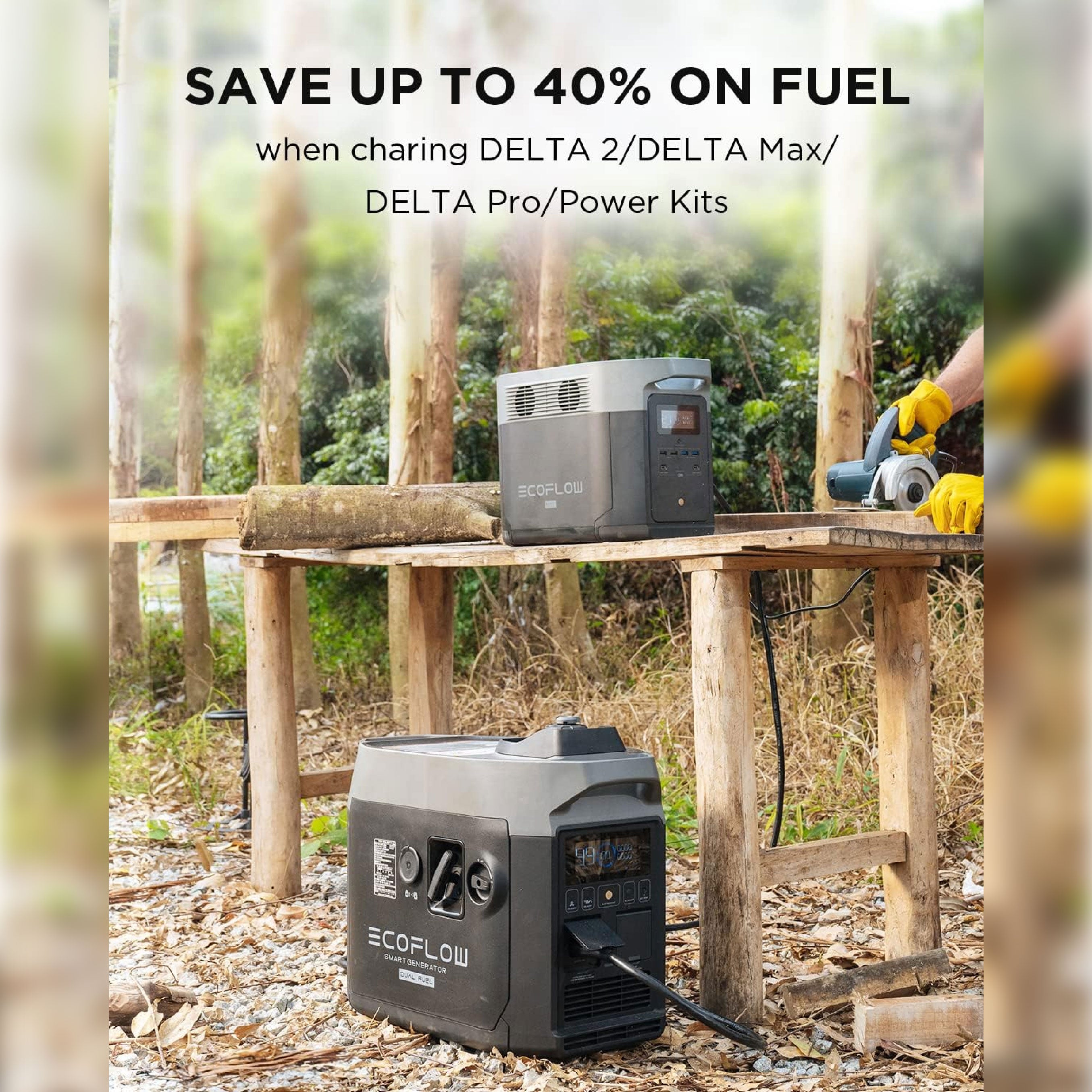 EcoFlow Smart Generator (Dual Fuels - Petrol & LPG) w/FREE TOKINA LPG Regulator & Hose