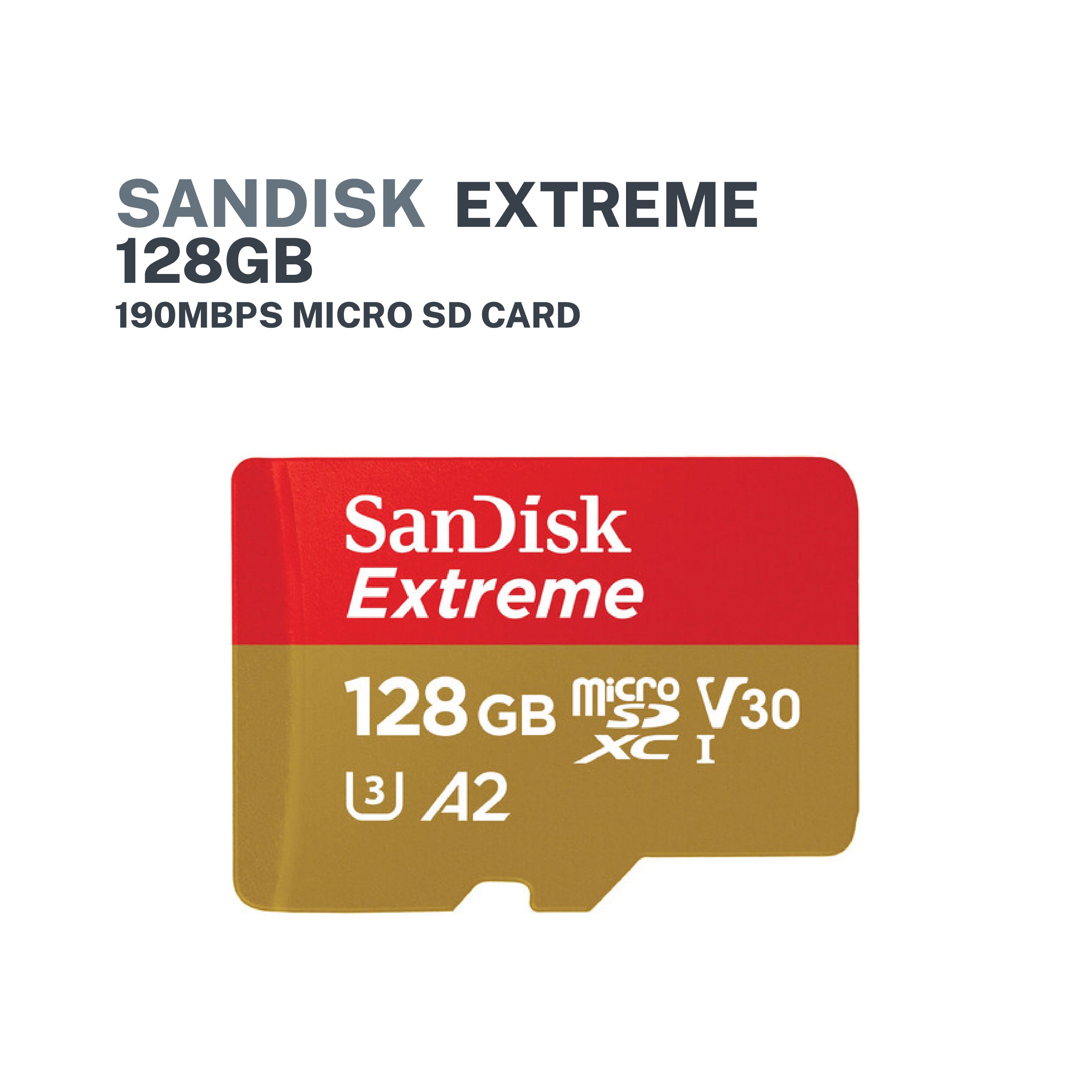 SanDisk Extreme UHS-I microSDXC Memory Card (64GB, 128GB, 256GB)