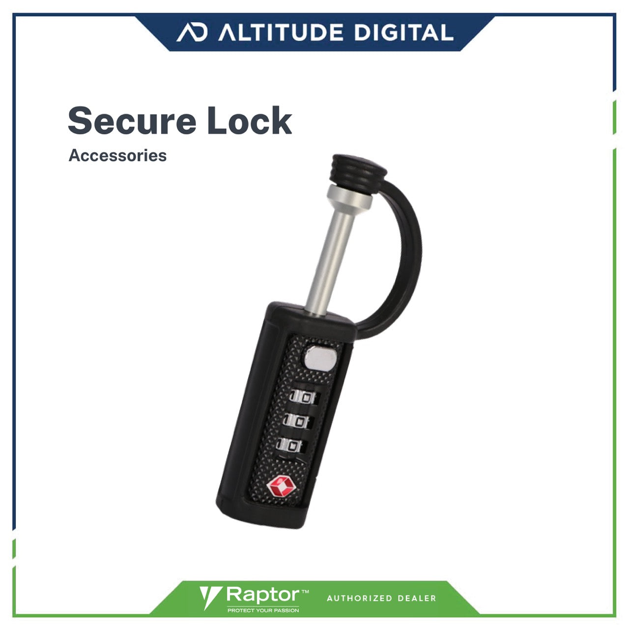 Raptor Case Accessory Secure Lock (Black)