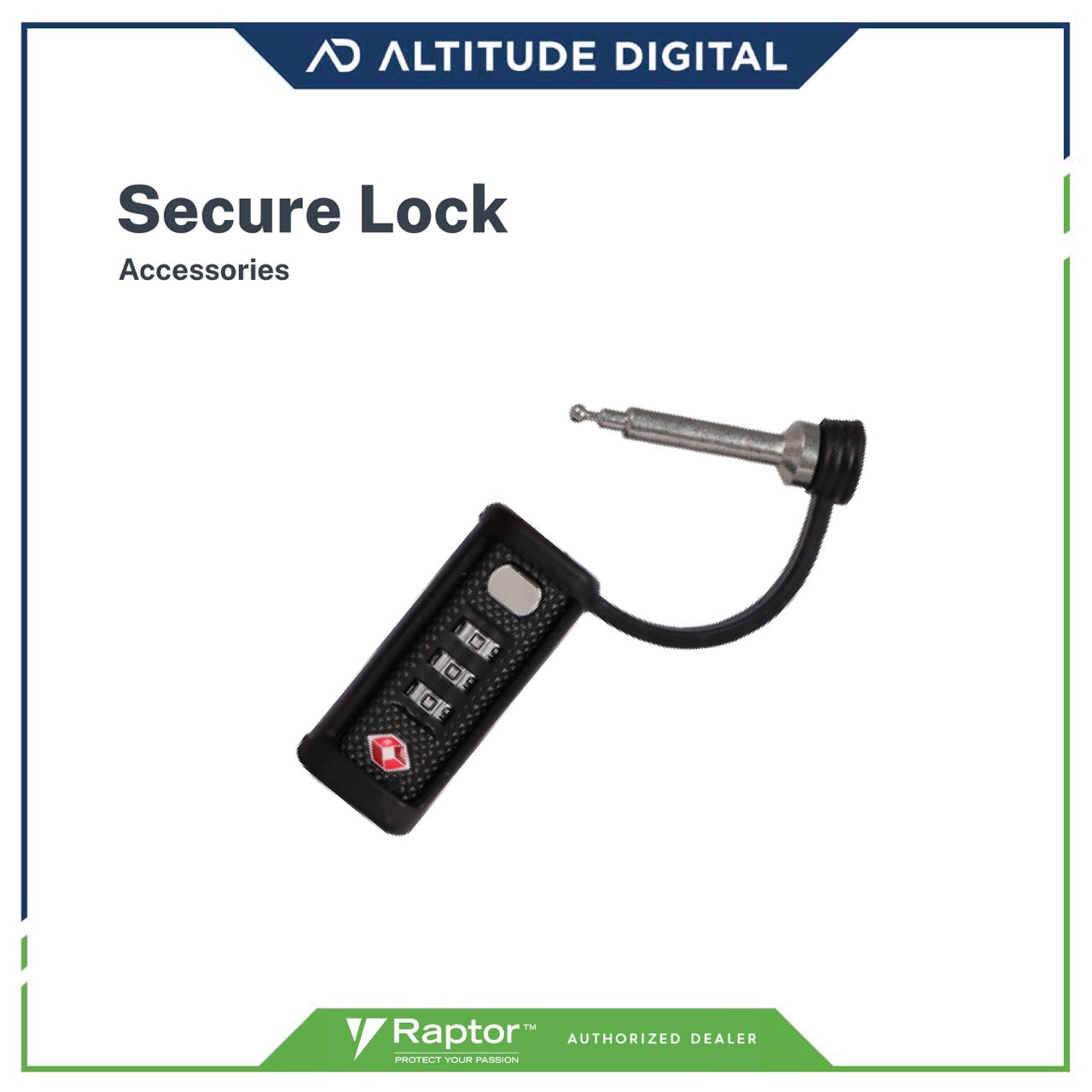 Raptor Case Accessory Secure Lock (Black)