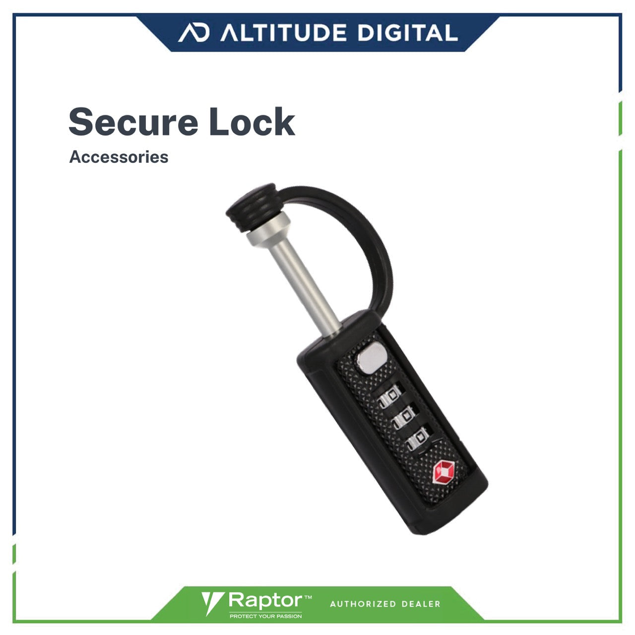 Raptor Case Accessory Secure Lock (Black)