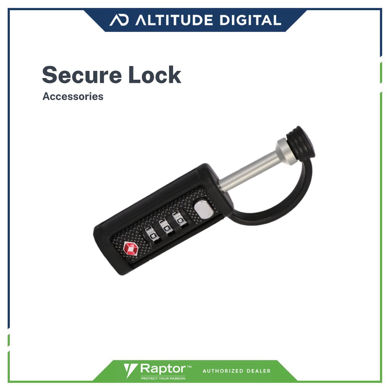 Raptor Case Accessory Secure Lock (Black)