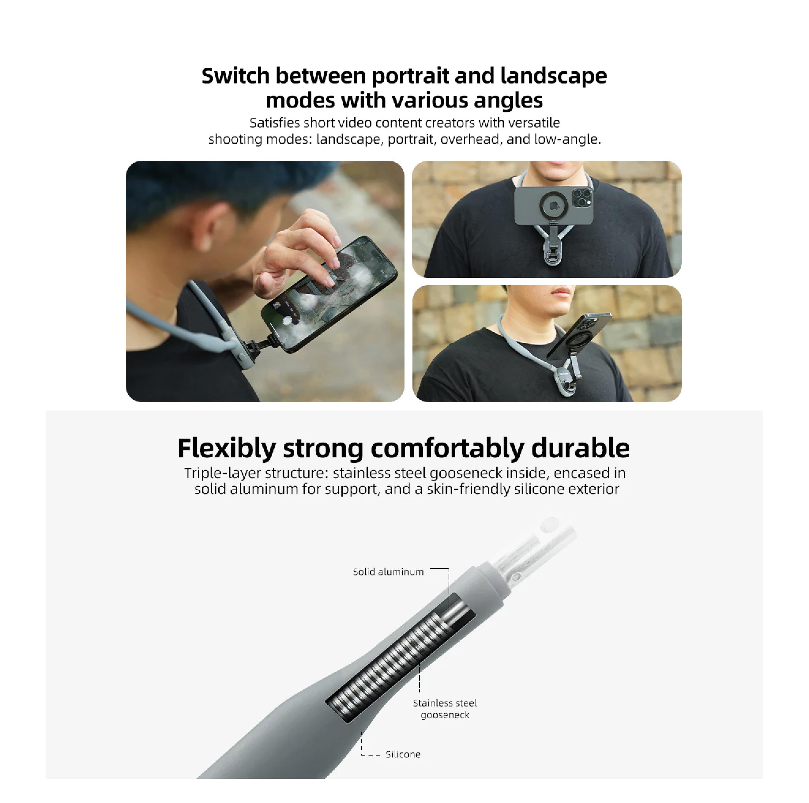 Telesin Magsafe Magnetic plate neck strap mount