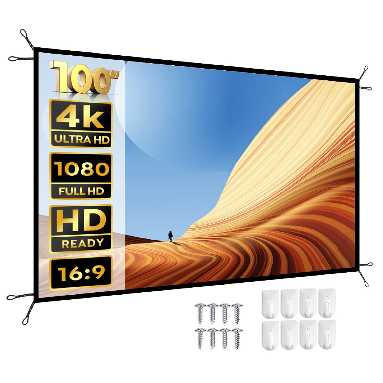 Yaber 100" Projector Screen  - YS-100F