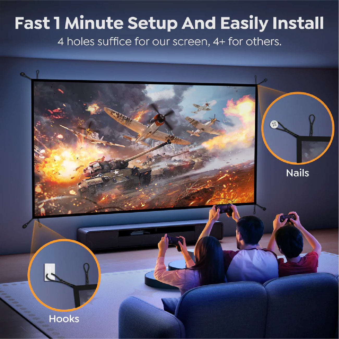 Yaber 100" Projector Screen  - YS-100F