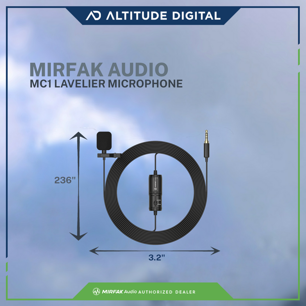 Mirfak MC1 Lavalier Microphone (Microphone for Smartphone and Camera)