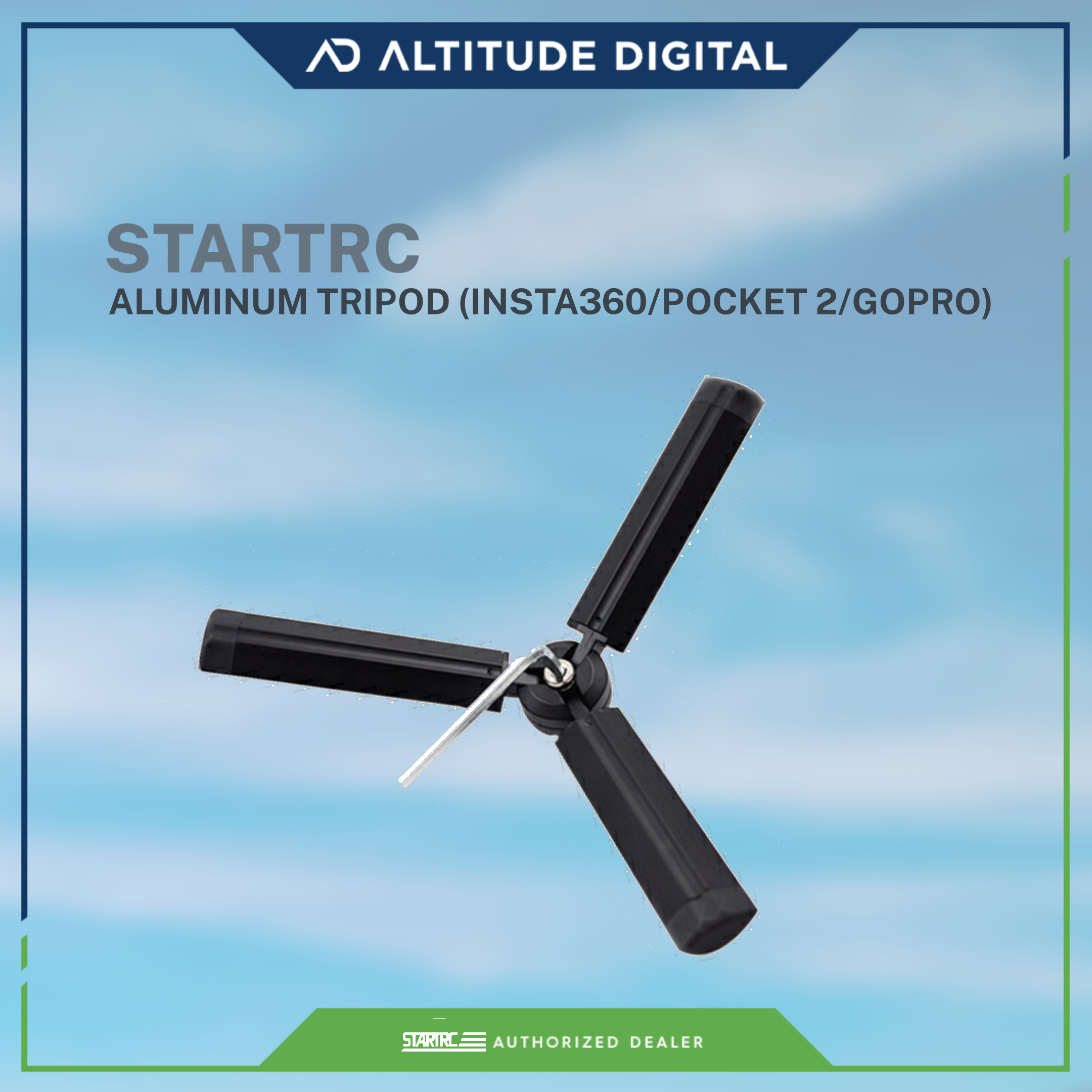 STARTRC Mini Tripod for Selfie Stick Monopod Stabilizer,Handheld Folding Cellphone Aluminum Tripod Mount Stand