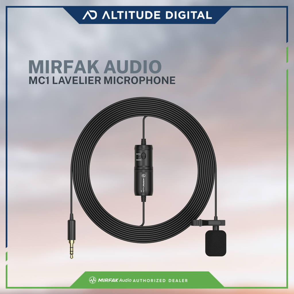 Mirfak MC1 Lavalier Microphone (Microphone for Smartphone and Camera)