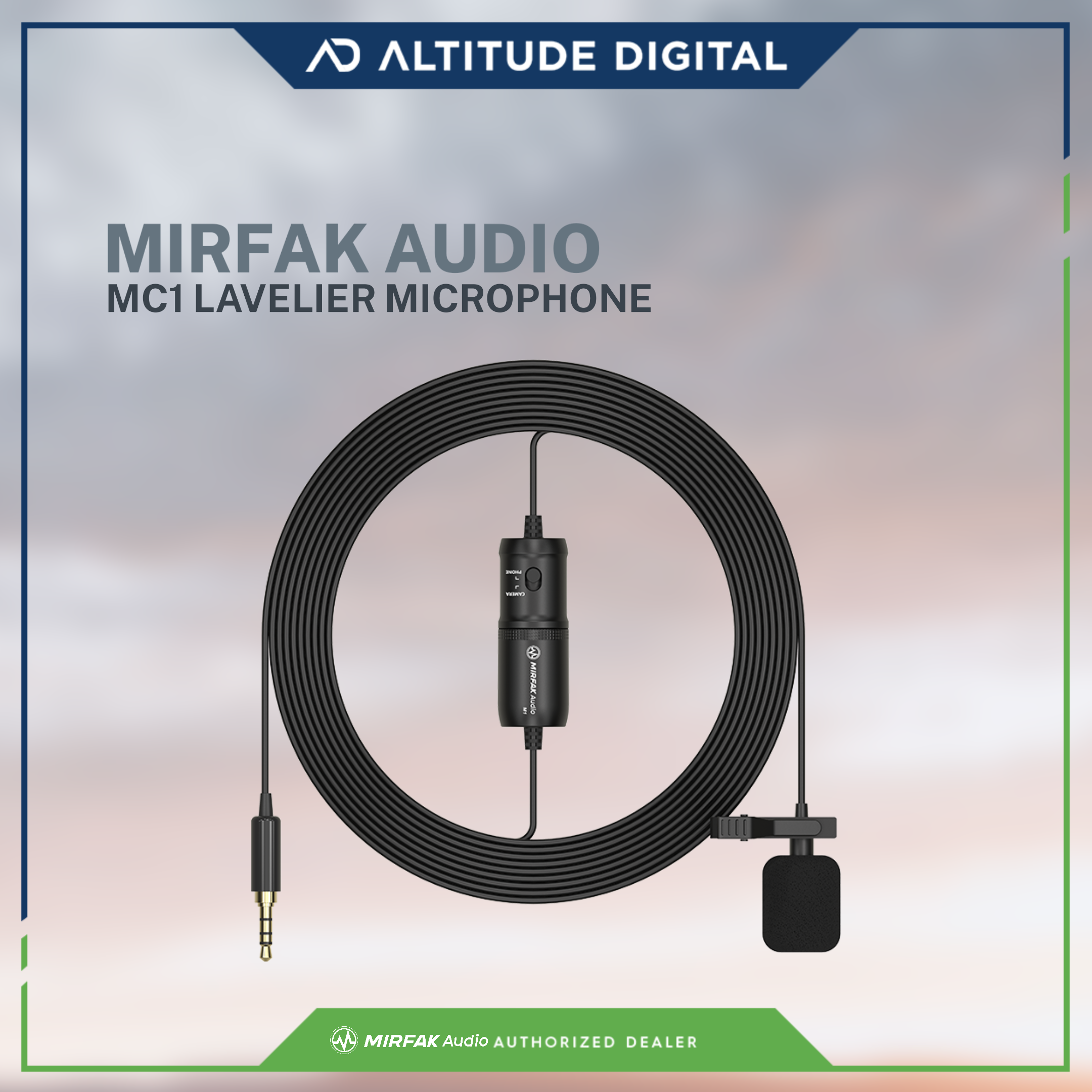 Mirfak MC1 Lavalier Microphone (Microphone for Smartphone and Camera)