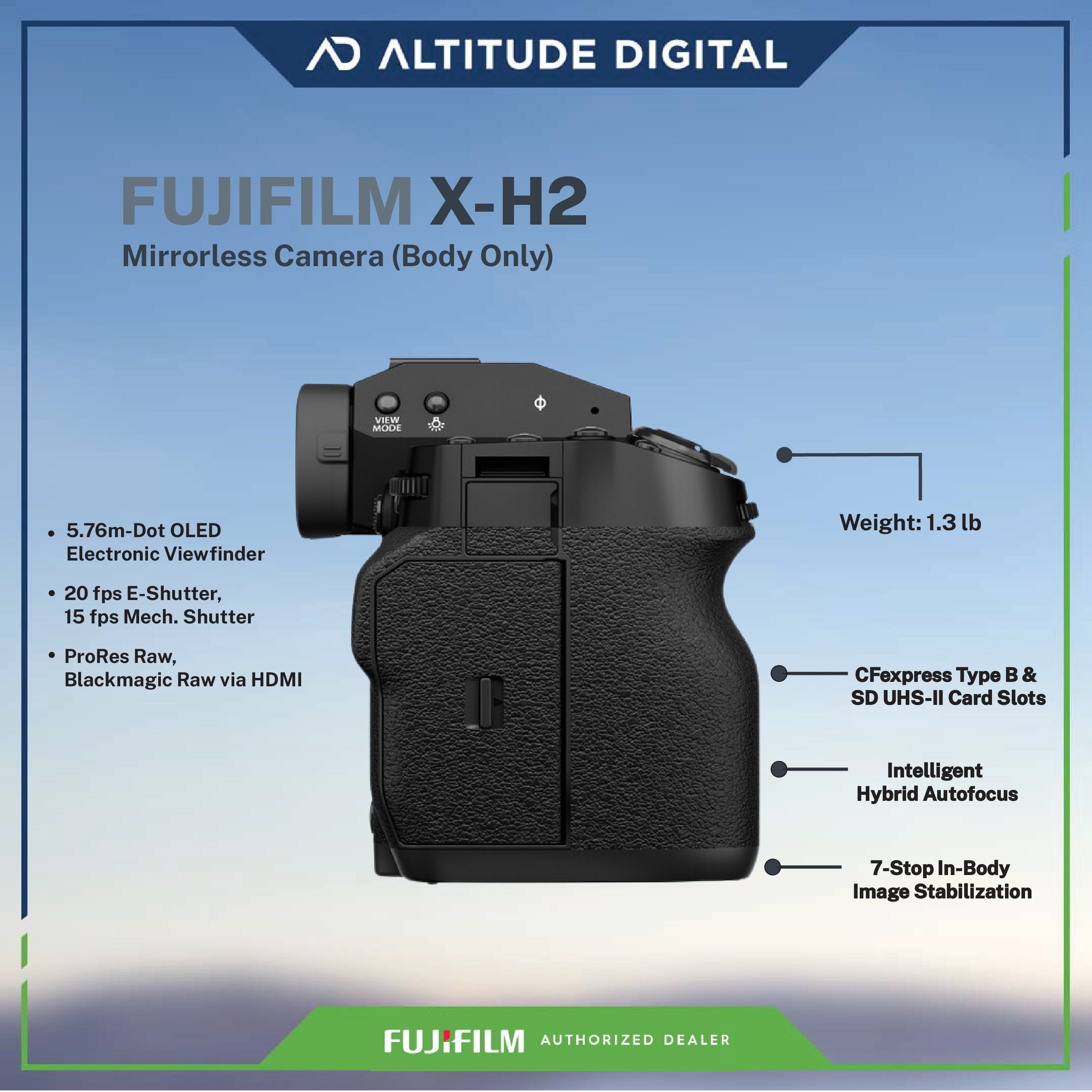 FUJIFILM X-H2 Mirrorless Camera