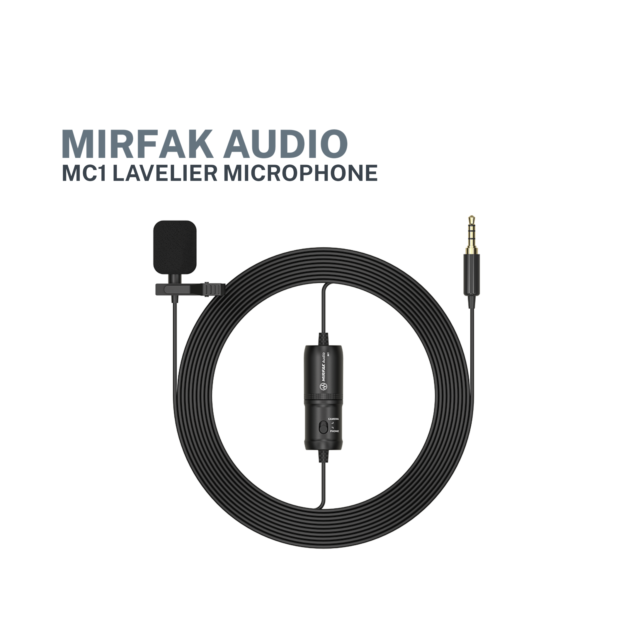 Mirfak MC1 Lavalier Microphone (Microphone for Smartphone and Camera)